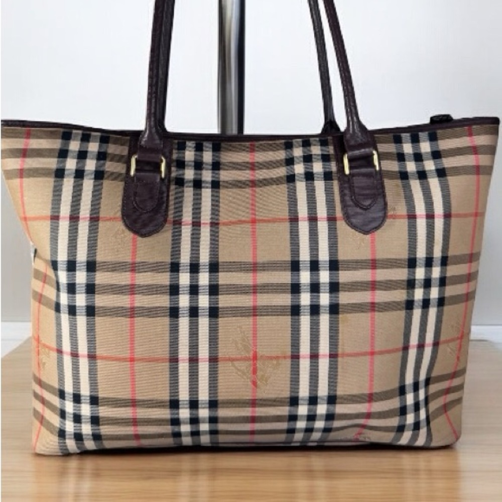 Burberry's Vintage Autre Marque Nova Check Large Tote Bag with COA - Picture 4 of 16